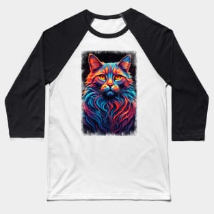 Neon Cat 08 Baseball T-Shirt